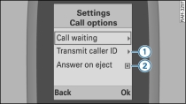 Settings menu - Call options